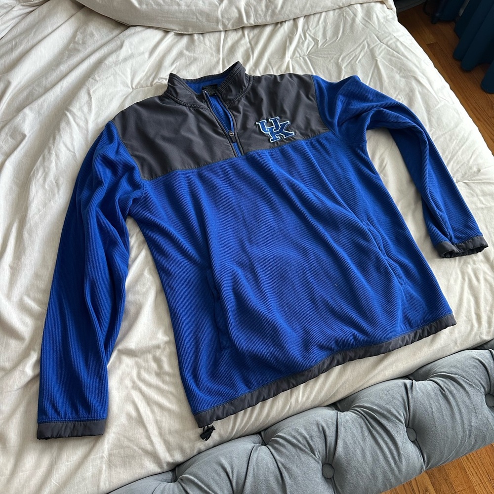 UNIVERSITY OF KENTUCKY Blue and Gray Quarter-Zip Pullover